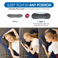 thumbnail image 3 of Ultralight Inflatable Pillow with Removable Cover for Neck Lumber Support - Upgrade Washable Travel Air Pillows for Camping, Hiking, Backpacking (Grey), 3 of 6