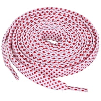 INSPIRE CHIC Unisex Double Layer Flat Hollow Shoelaces for Sneaker 140 cm/55" White-Red