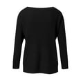 thumbnail image 5 of Guieoi Womens Sweaters 2025 Fall Winter Trendy Womens Sweaters Clearance Rounk Neck Long Sleeve Casual Pullover Blouse Sweater Black Black*Friday/Cyber*Monday Clearance, 5 of 6