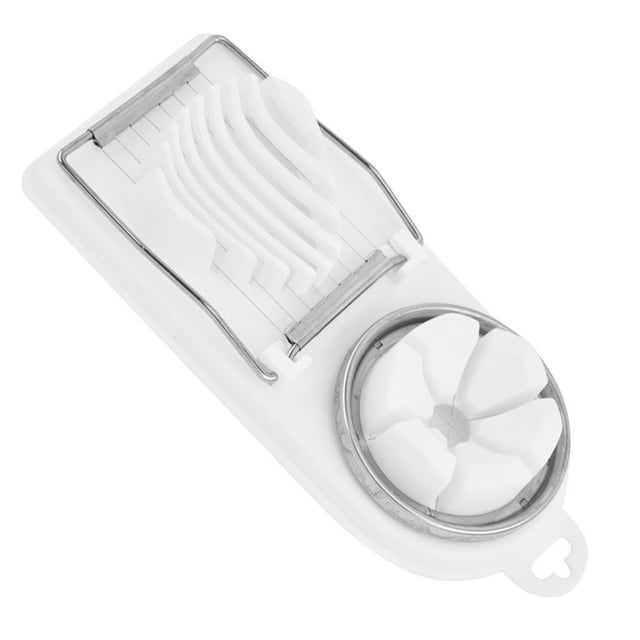 Cortador de huevos para huevos pasados por agua Cortador de huevos Cortador de huevos duros Cortador de fruta | 2 en 1 Versátil cortador de huevos Accesorios de cocina para fresas, kiwis y plátanos.