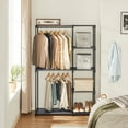 thumbnail image 3 of Portable Closet Freestanding Closet Organizer Clothes Rack with Shelves Hanging Rods Storage Organizer for Cloakroom, Bedroom Gray, 3 of 7