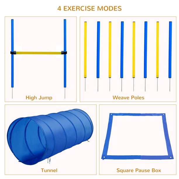 Pawhut dog obstacle agility training kit discount