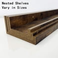 thumbnail image 3 of Floating Wall Shelves Set of 3, 24 inch Brown Mounted Storage Shelf for Kitchen, Home, Bedroom, 3 of 6