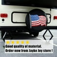 thumbnail image 5 of Spare Tire Cover, Black Wheel Cover with American US Flag PVC Leather Waterproof Dust-Proof Universal Fit for Jeep, Trailer, RV, SUV, Camper and Vehicle, 5 of 10