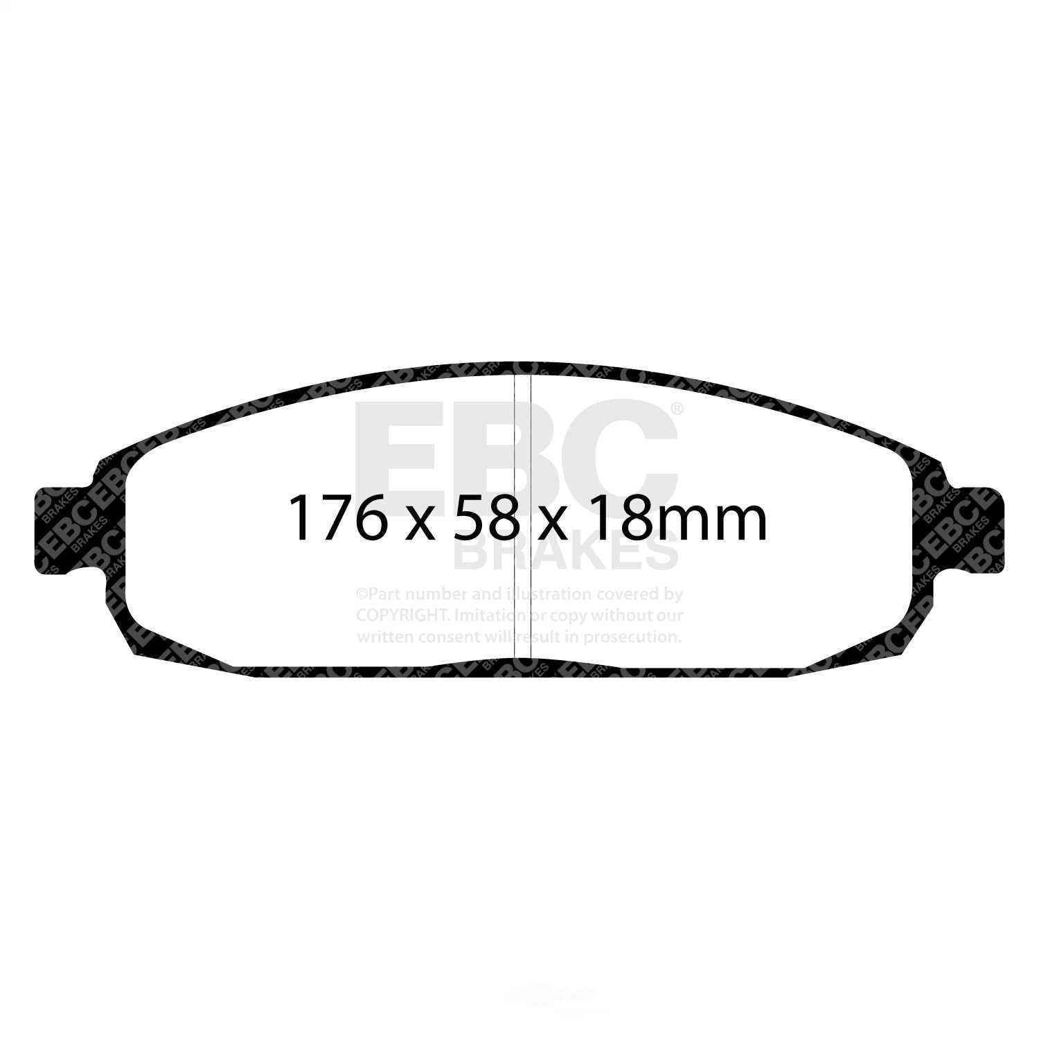 EBC Brakes Greenstuff 6000 Series Heavy Duty 4x4/SUV/Light Truck Brake Pad Set Fits select: 2005-2010 JEEP GRAND CHEROKEE, 2006-2010 JEEP COMMANDER