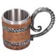 thumbnail image 4 of Taza hecha a mano, taza para beber de resina, taza de cerveza de acero inoxidable de roble, taza de barril de roble, la mejor en su clase, 4 of 12