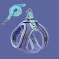 thumbnail image 7 of PEONAVET Cat Harness and Leash Set, Color Blocked Pet Strap and Leash Set Breathable Mesh Vests with Adjustable Straps Suitable for Small and Medium Cats and Dogs(Blue), 7 of 7