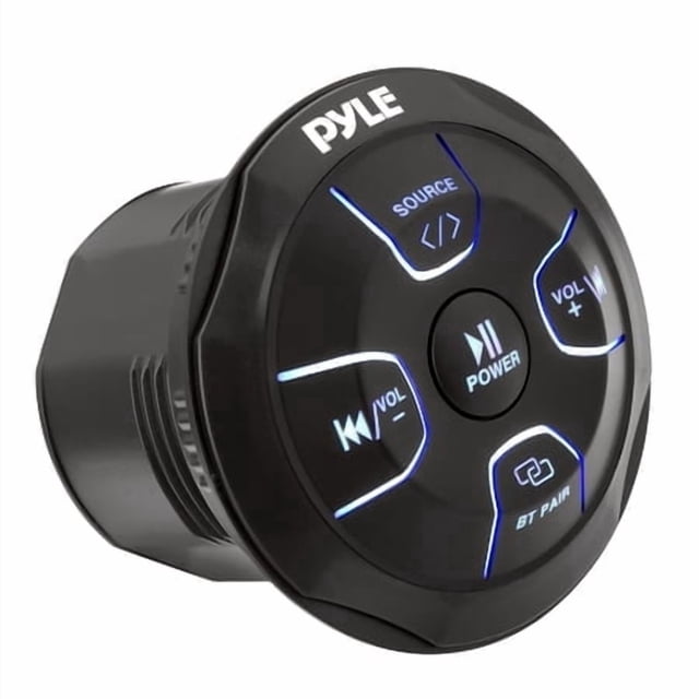 Pyle Amplified Wireless BT Audio Controller - 300 Watt Waterproof Rated Marine Receiver Remote Control for Car, Truck, Boat, 4x4, PowerSport Vehicles, Full Range Stereo Sound Reproduction -PLMRBT20