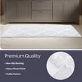 thumbnail image 2 of Lavish Home 24 x 60 Inch Bathroom Rug - Non Slip Cotton Bath Mat (White), 2 of 7