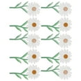 thumbnail image 4 of Reparación de ropa DIY, 10 piezas de parches de tela con flores de margaritas blancas, parches de planchado con margaritas blancas, uso conveniente, 4 of 12