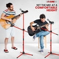 thumbnail image 2 of 5 Core Mic Stand Floor Height Adjustable Tripod Microphone Stands w Extending Telescoping Boom Arm, 2 of 10