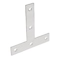thumbnail image 3 of Uxcell 4 Pcs 3" x 0.6" x 3" Metal T Shaped Flat Plate Corner Brace Angle Brackets Silver Tone, 3 of 4