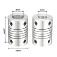 thumbnail image 2 of 4mm to 8mm Shaft Coupling Flexible Coupler Motor Connector Joint L25xD18 Silver, 2 of 2