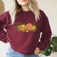 thumbnail image 2 of Gibobby Casual Sudadera para Mujer Sudaderas de Halloween para mujer de gran tamaño camisetas de otoño y día festivo con cuello redondo(Rojo,M), 2 of 5