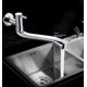 thumbnail image 2 of Wall Mounted Cold Water Sink Faucet, Single Handle Brass Tap For Kitchen Garden Outdoor Laundry Sink With Stainless Steel Tube, Chromed, 12 Inch, 2 of 4