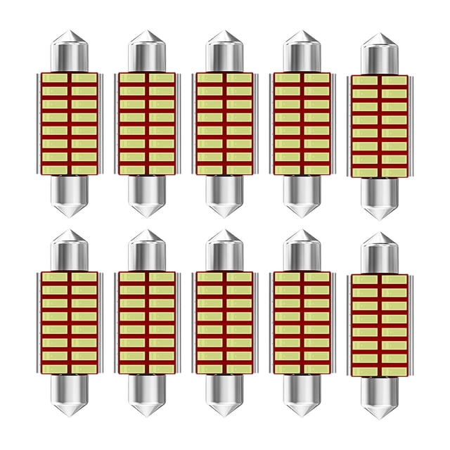 jinwen 10 Pcs Ampoules de Dôme pour Intérieur de Voiture 36mm