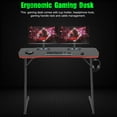 thumbnail image 4 of CL.HPAHKL 40In Computer Desk for Small Area Corner, Z-shape Gaming Desk with Headphone Hook Gaming Table for PC Computer Table and Desks Small Portable Computer Desk Gaming PC Desk Gamer Desk, 4 of 7