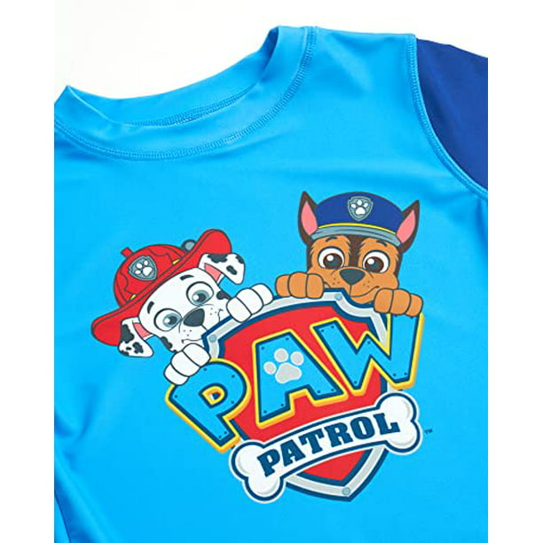 Nickelodeon Boys' Paw Patrol Rash Guard Set – Chase, Marshall&Nbsp; Upf 50+  Swim Shirt And Trunks (2T-7) - Walmart.Com