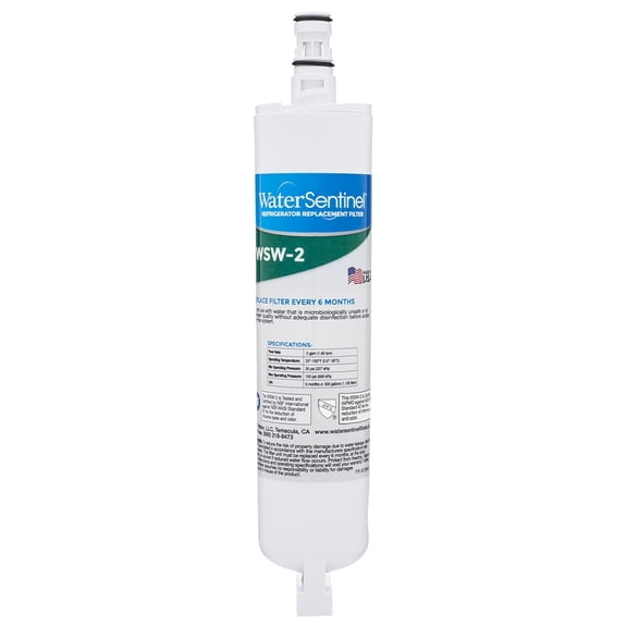 WaterSentinel WSW-2 Refrigerator Replacement Filter Fits: Whirlpool Filter 5, EDR5RXD1, 43965081, Kitchenaid, Thermador, Kenmore, Maytag, Puriclean