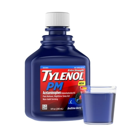 Tylenol PM Extra Strength Liquid Pain Reliever and Sleep Aid, 8 fl. (Best Liquid Sleep Aid)