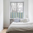 thumbnail image 4 of Window Tier Curtains 36 Inches Long Set of 2 Panels, Blue Yellow Striped Half Windows Rod Pocket Kitchen Curtains Farmhouse Navy Blue Ombre Stripes Small Kitchen Drapes for Bathroom Cafe 54x36, 4 of 5