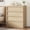 Wood color, variant on 3 Drawer Dresser for Bedroom, Nightstand 3 Chest of Drawers, 39in Tall Modern Bedside End Table for Living Room, Nursery, Entryway