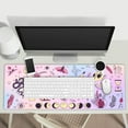 thumbnail image 5 of Kawaii Pastel Style Witchcraft Cute Witch Magic Gaming Keyboard Mouse Pad Mousepad Huge Extended XL Stitched Edge Rubber Sole for Home Office(31.5"X 11.8"), 5 of 6