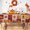 thumbnail image 2 of Fall Decor, Fall Tablecloth, Autumn Checkered Table Cloth, Rectangle Fall Pumpkin Maple Leaf Holiday Table Decor for Home, 60X84 Inch, 2 of 6