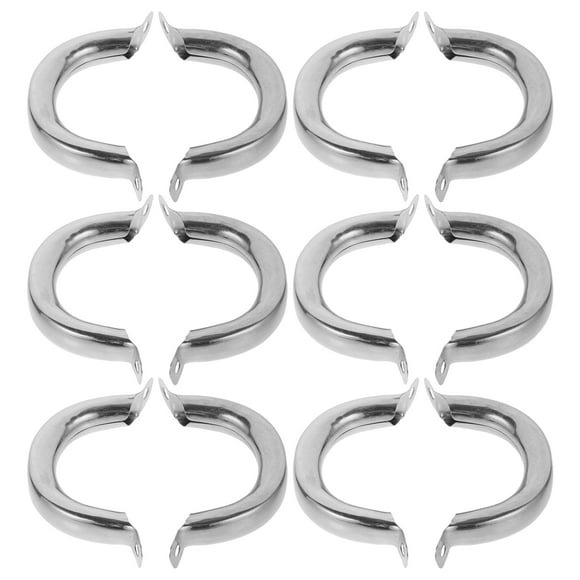 WASHWEPE 12Pcs Stainless Steel Pot Handles Replacement Easy Install Pan Side Handle for Home Use Comfort Grip