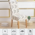 thumbnail image 3 of Beige Chair Covers for Dining Room Set of 4,Stretch Spandex Parsons Chair Slipcover 4 Pack,Washable Anti-dust Chair Seat Covers for Kitchen,Wedding,Party, 3 of 6