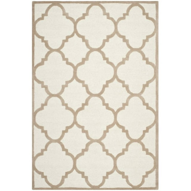 Safavieh Cambridge 2' X 3' Hand Tufted Wool Rug in Ivory and Beige