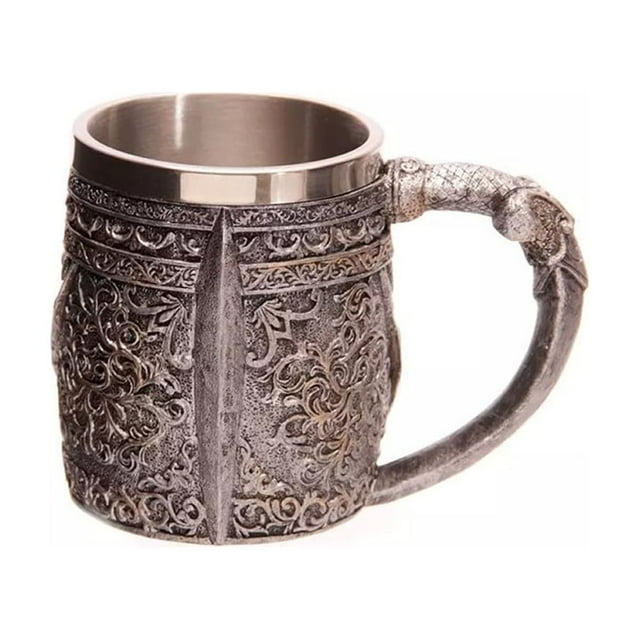 Taza de café de acero inoxidable Naiovety 450ML Retro Punk regalo para el hogar