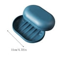 thumbnail image 3 of Portable Plastic Soap Box with Sealing Lid and Leakproof Cover for Travel and Gym Shower Storage Container Case in Blue, 3 of 4