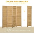 thumbnail image 5 of HOMCOM Bamboo Woven 4 Panel Room Divider, 5.5', Natural, 5 of 9