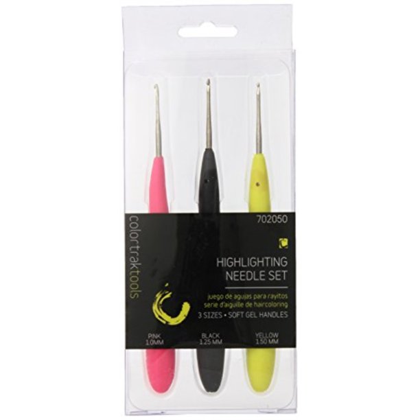 colortrak hair highlighting needles, multi (3count)