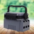 thumbnail image 4 of Caja de aparejos de pesca de doble capa Caja de herramientas de señuelo grueso Suministros de pesca (gris), 4 of 7