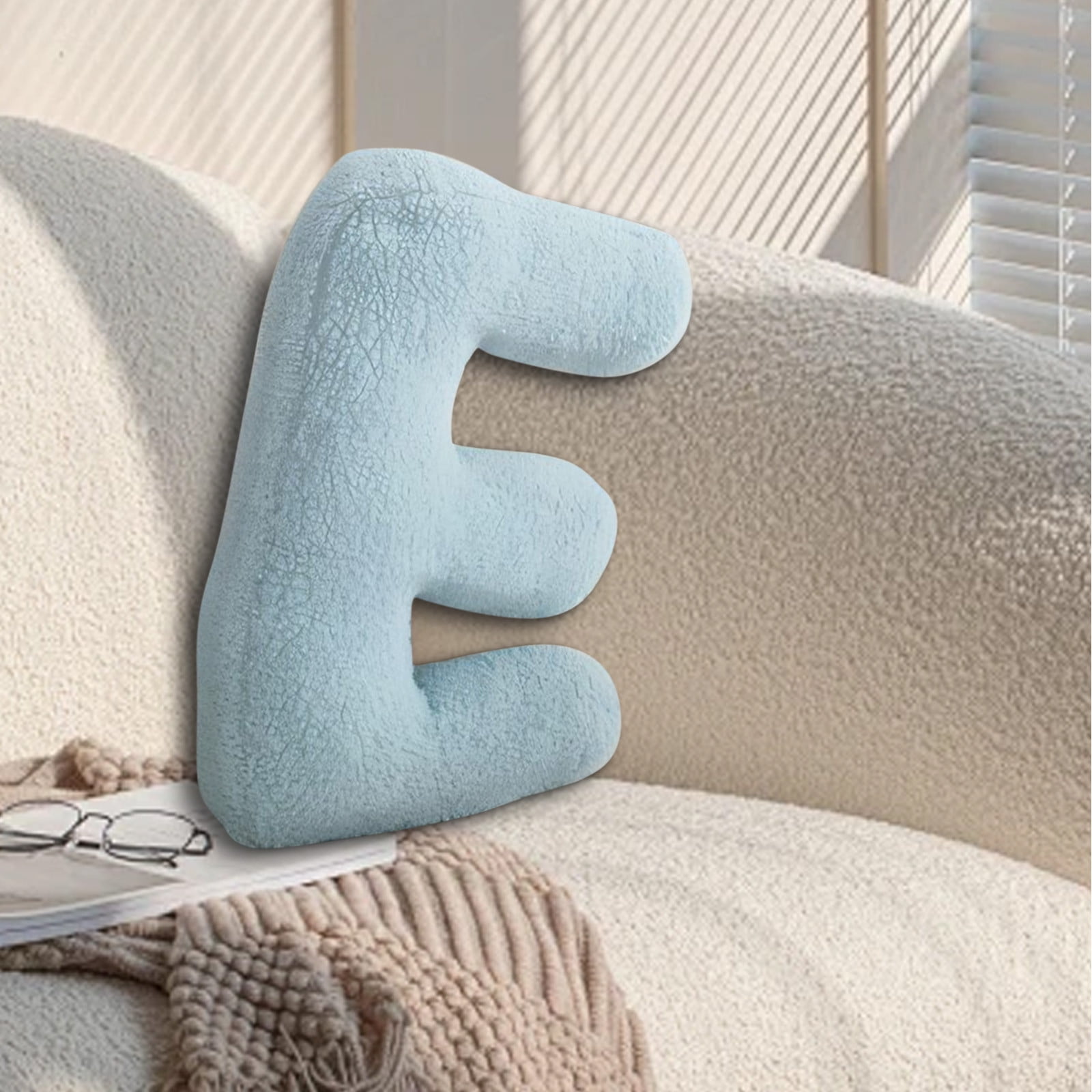 TACILIP Decorative Pillows, 26 Letter Pillows Cute Soft Letter Decorative Pillows English Alphabet Throw Pillows Cushion For Living Room Sofa Couch Bed Car Decoration, Men Gifts