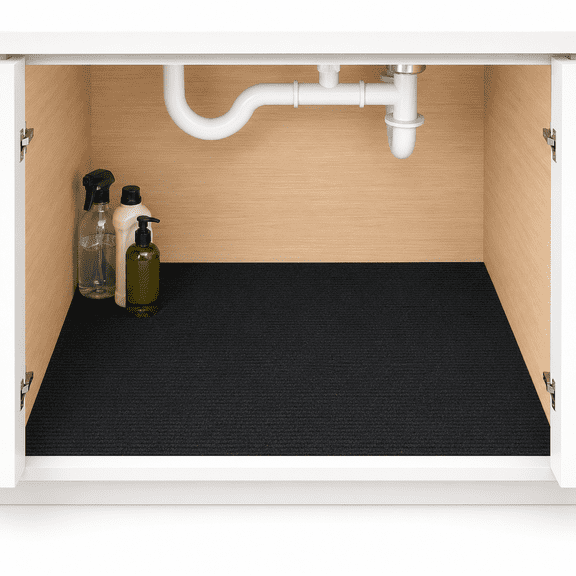 CAnq 24"x30" Under Sink Mat for Kitchen, Waterproof Cabinet Protector with Absorbent Top & Non-Slip Bottom – Washable, Cut-to-Fit