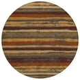 thumbnail image 2 of Addison Rugs Chantille Indoor/Outdoor Transitional Stripes Chocolate Washable Round Rug, 8' x 8', 2 of 6