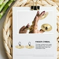 thumbnail image 4 of Miangastore 6pcs Musical Instrumen Belly Dance Copper Finger Cymbals Percussion Cymbals Dancing Props Percussion Instrument (Golden), 4 of 8