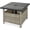 Grey, variant on NurtureTail Wicker Side Table with Umbrella Hole, Square PE Rattan Outdoor End Table for Patio, Garden, Poolside, Deck w/UV-Resistant Frame, Storage Space - Black