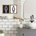 thumbnail image 2 of Stratton Home Decor His and Hers Wood Bathroom Wall Arts in Black (Set of 2), 2 of 7