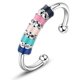 thumbnail image 2 of Anillo de ansiedad con cuentas de colores para aliviar el estrés, ajustable, abierto, colorido, giratorio, para mujeres y hombres, 2 of 10