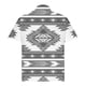 thumbnail image 5 of Camisas de Manga Larga para Hombres Impresos Girar Hacia Abajo Botones de Cuello Lateral Dividido, Casual Blusa de Manga Corta, 5 of 5