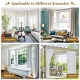 thumbnail image 5 of Bay Window Curtain Rods, U Shape Heavy Duty Curved Curtain Rods for Bay Windows with Brackets, 59-184" Adjustable for Bedroom, Living Room, Dinging Room, White, 5 of 7