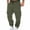 Army Green, variant on Under $10 Mens Fleece Lined Jogger Pants Warm Winter Sweatpants with 6 Pockets Athletic Drawstring Trousers for Outdoor