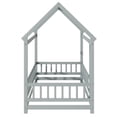 thumbnail image 7 of Bellemave Twin Floor Bed, Twin Size House Bed Frame with Fence, Wood Montessori Bed for Bedroom (Gray), 7 of 7