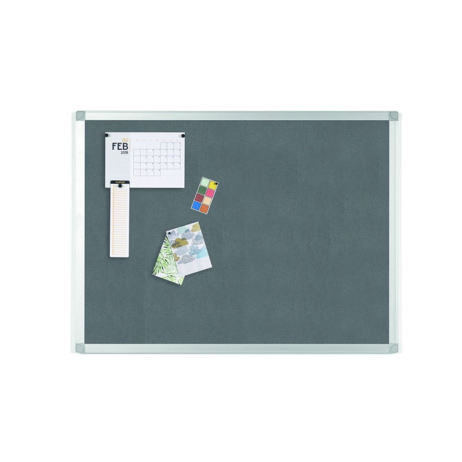 Gray Felt Notice Board Aluminium Frame Office School Push Pin Message Memo board 