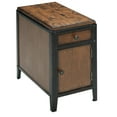 thumbnail image 2 of Magnussen Home Pinebrook Distressed Natural Pine Chairside Door End Table, 2 of 3