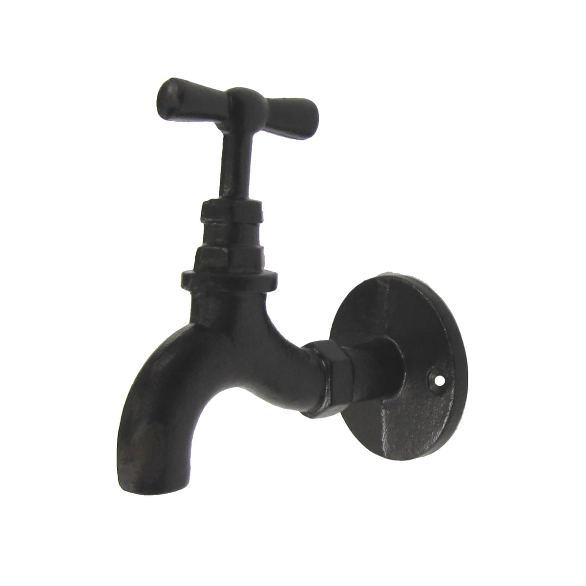 Faucet Towel Ring Hanger Rustic Cast Iron Antique Style Wall Mounted Spigot